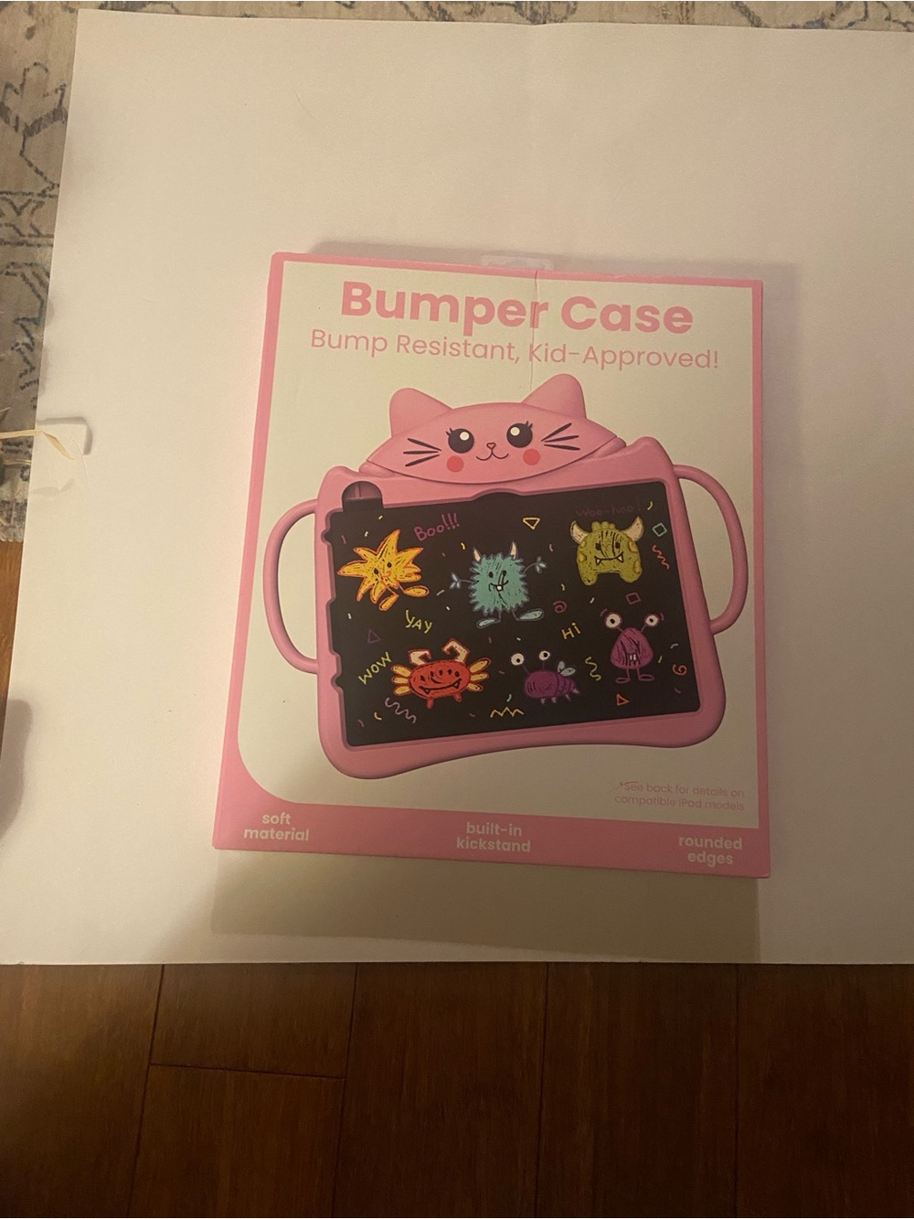 Kids Pink Tablet Bumper Case with Cute Cat Design New in Box